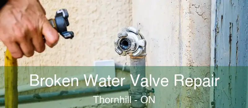  Broken Water Valve Repair Thornhill - ON